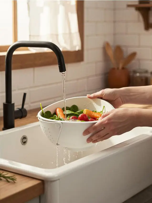 Ciotola con scolapasta - grigio scuro