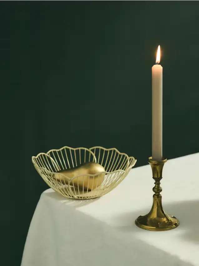 Ciotola decorativa traforata - panna