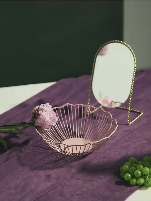 Ciotola decorativa traforata - rosa pastello