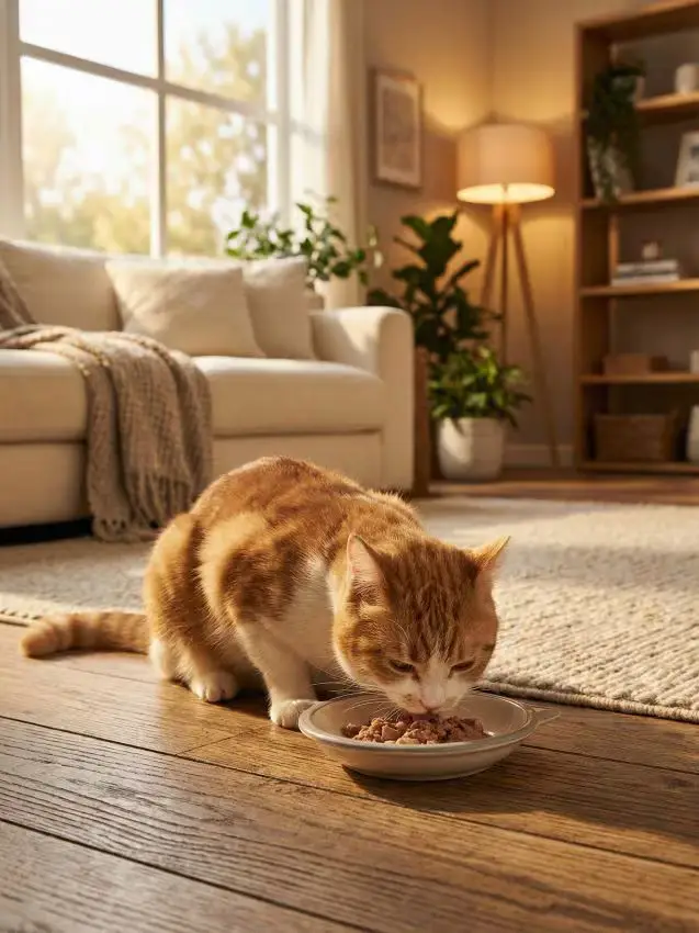 Ciotola in ceramica per gatto con orecchie - grigio chiaro