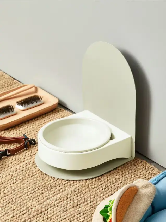 Ciotola magnetica per cani e gatti con regolazione dell altezza - bianco