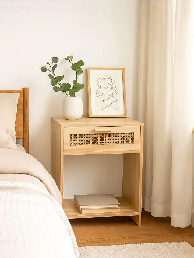 Comodino con cassetto - beige