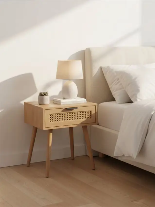 Comodino con cassetto - nero