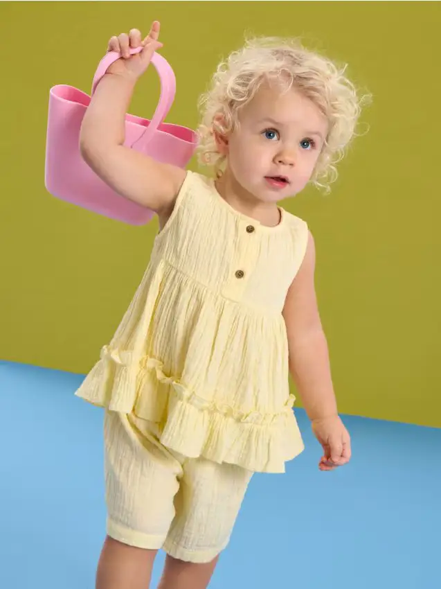 Completo Blusa e Pantaloncini - giallo chiaro