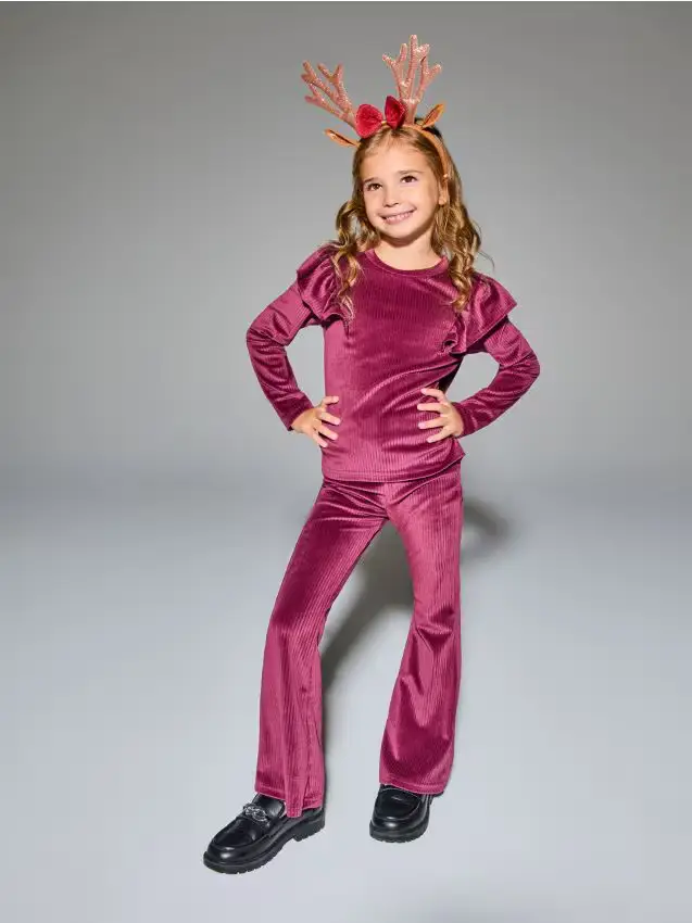 Completo blusa e pantaloni - bordeaux