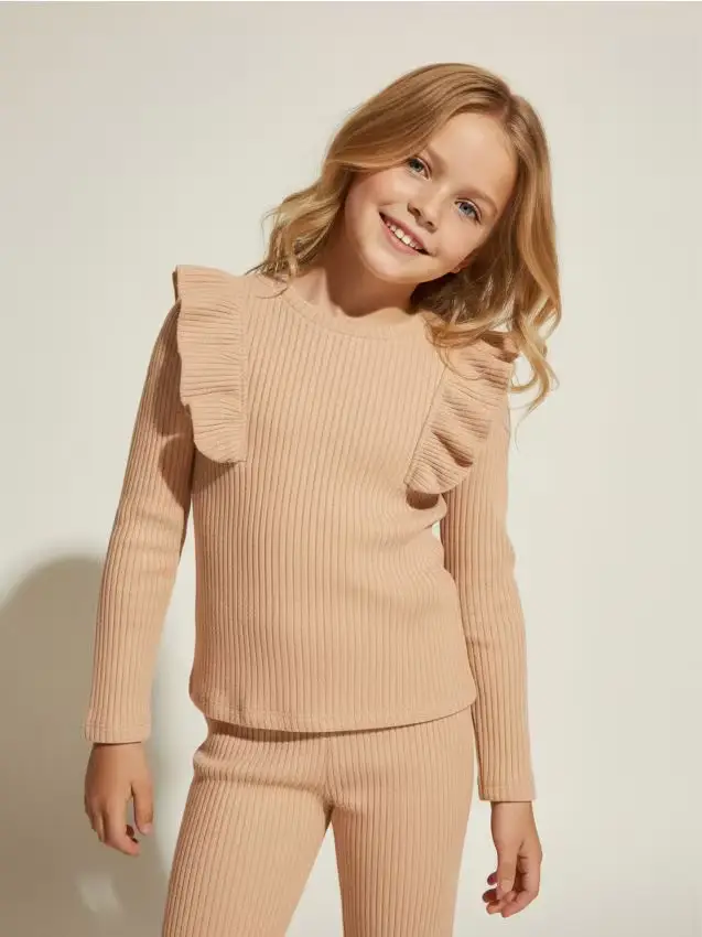 Completo con aggiunta di viscosa - beige