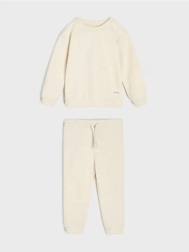 Completo felpa e pantaloni - beige