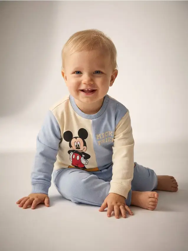 Completo felpa e pantaloni Mickey Mouse - grey blue