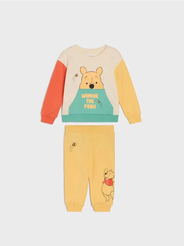 Completo felpa e pantaloni Winnie the Pooh - panna