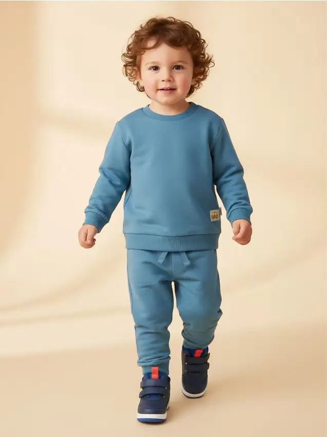 Completo in felpa - blu