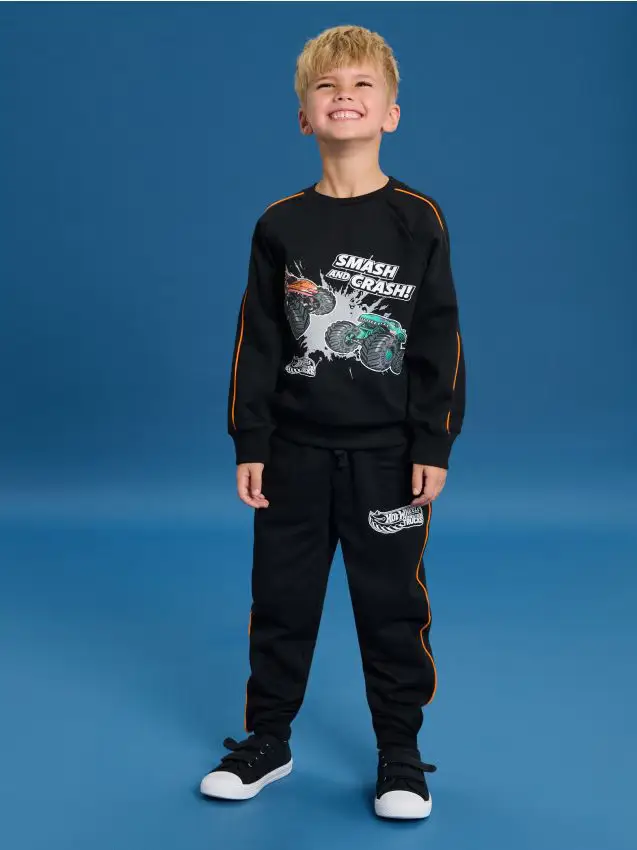 Completo in felpa Hot Wheels - nero