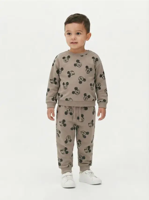 Completo in felpa Mickey Mouse - grigio medio