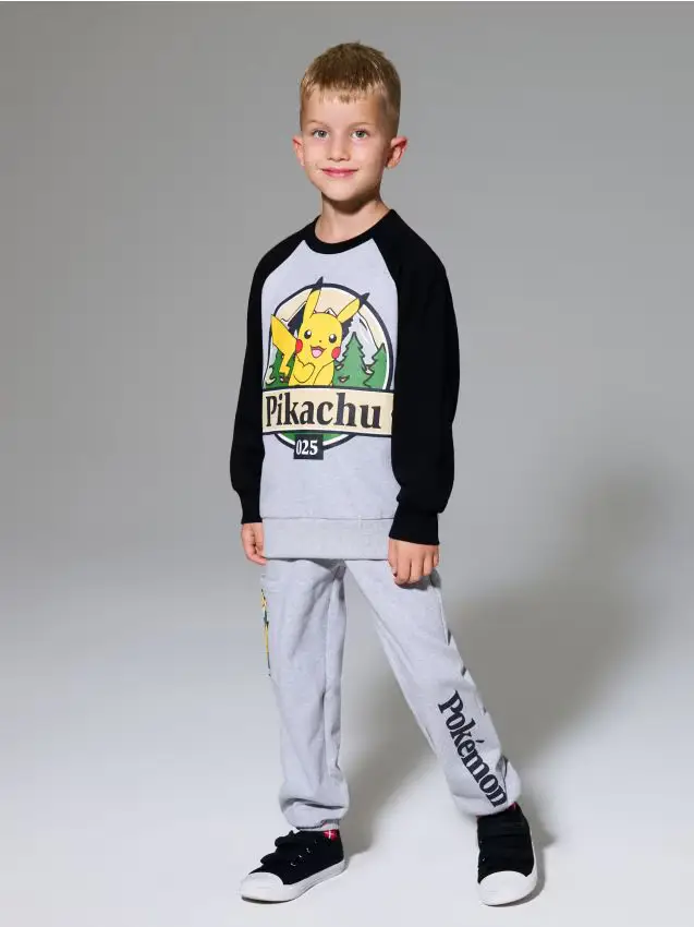 Completo in felpa Pokemon - grigio chiaro