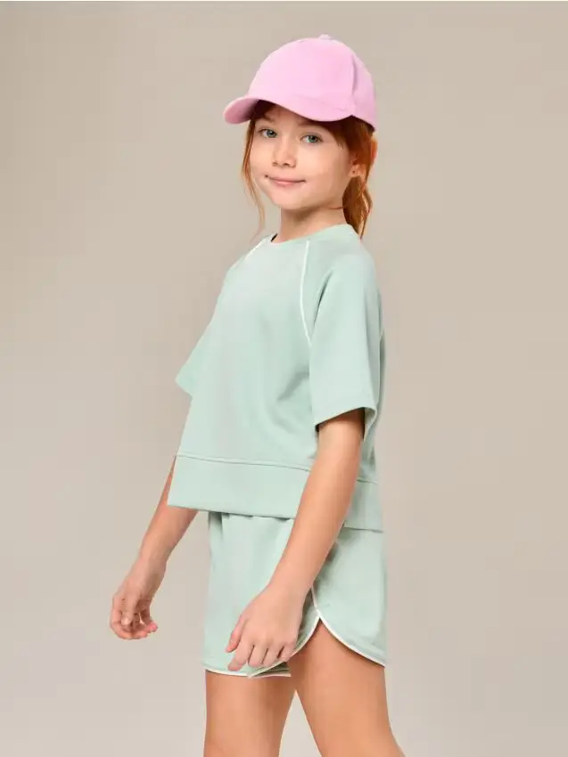 Completo t-shirt e pantaloncini - turchese chiaro