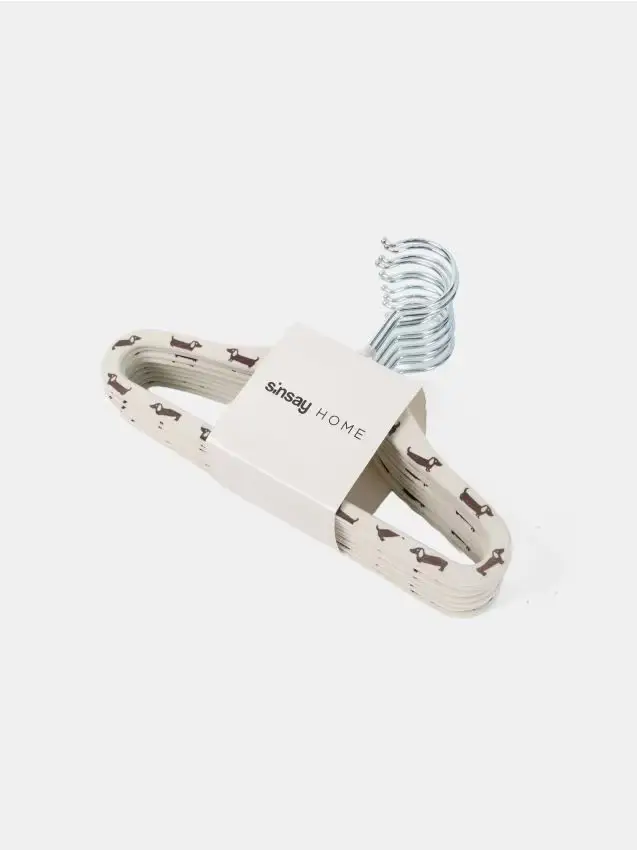 Confezione da 10 grucce - beige