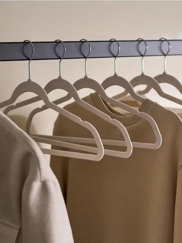 Confezione da 10 grucce - panna