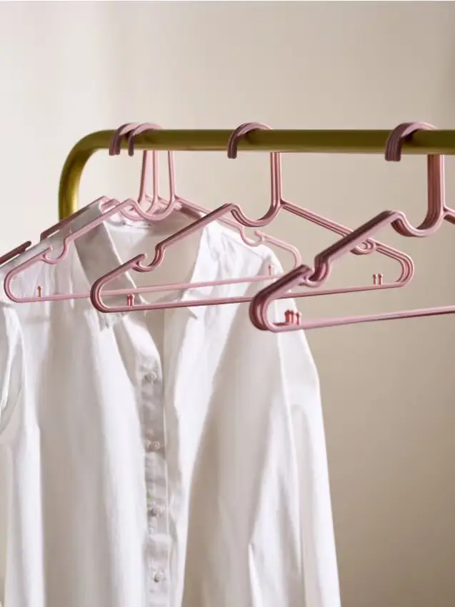 Confezione da 10 grucce - rosa pastello