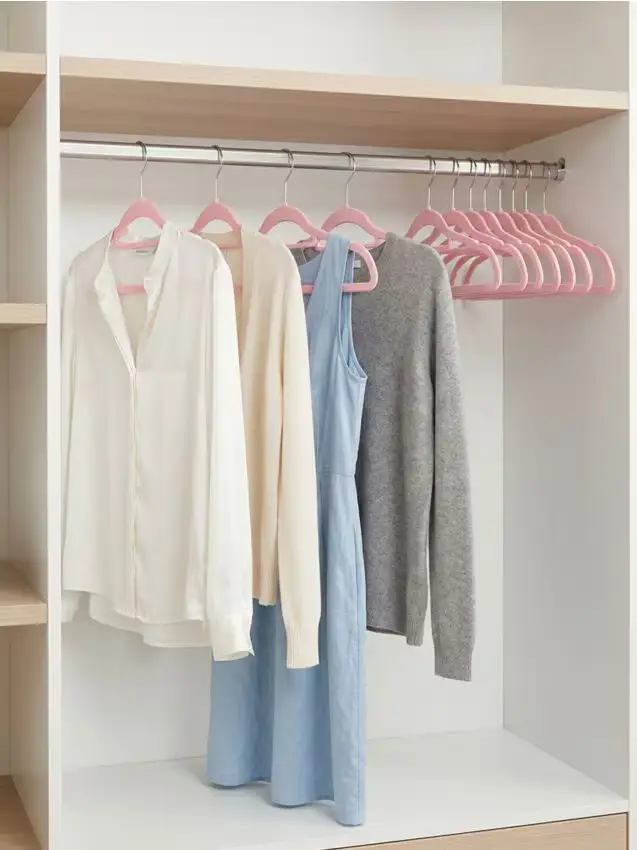 Confezione da 10 grucce - rosa pastello