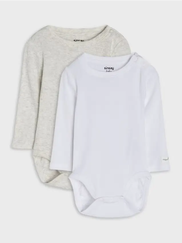 Confezione da 2 body in cotone - bianco