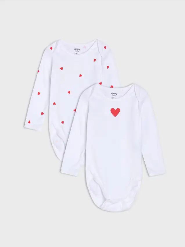 Confezione da 2 body in cotone - bianco