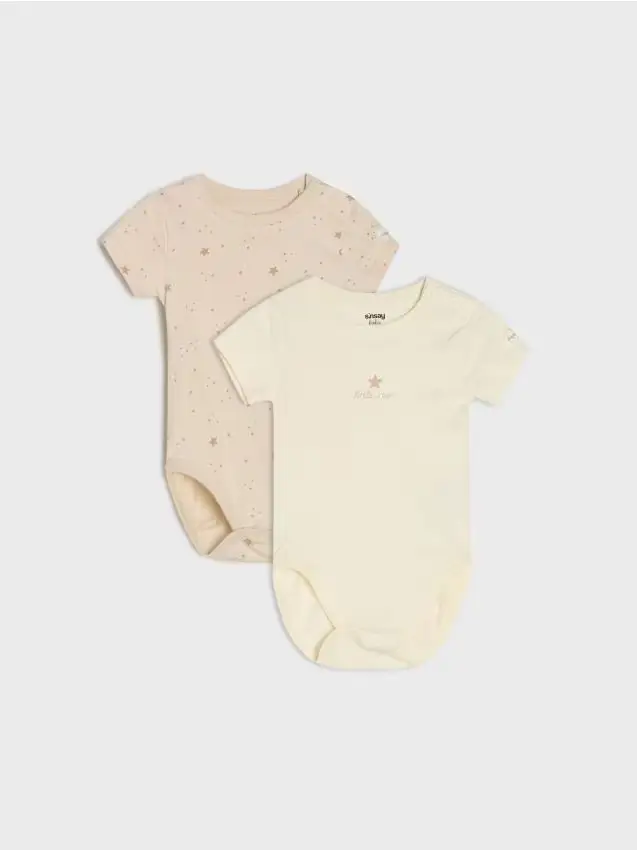 Confezione da 2 body in cotone - nude