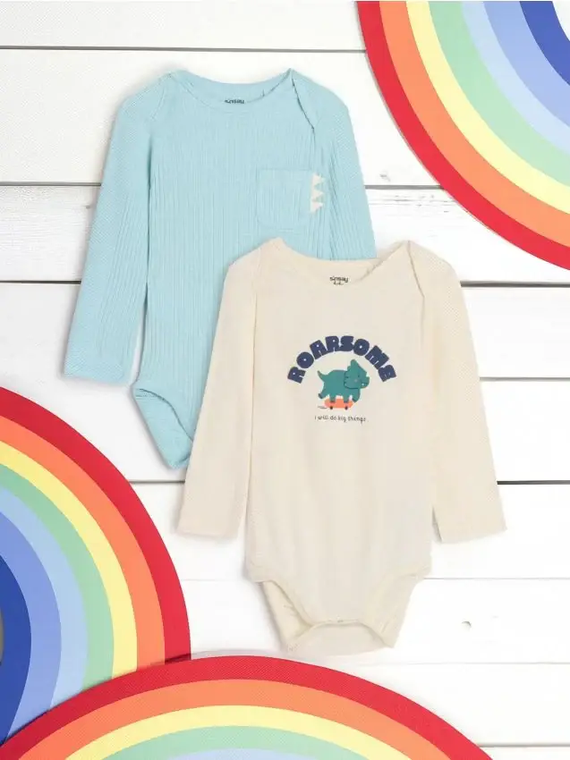 Confezione da 2 body - panna