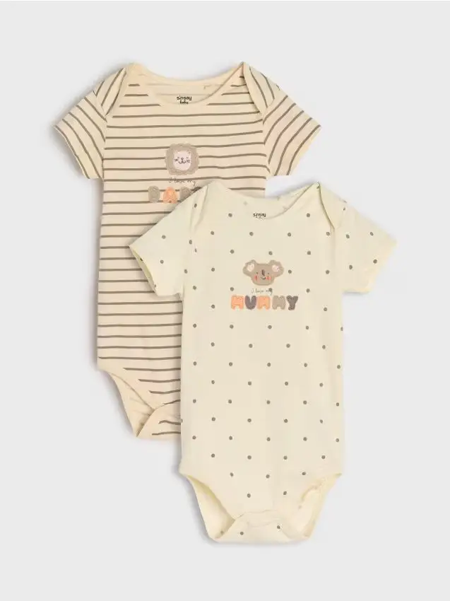 Confezione da 2 body - panna