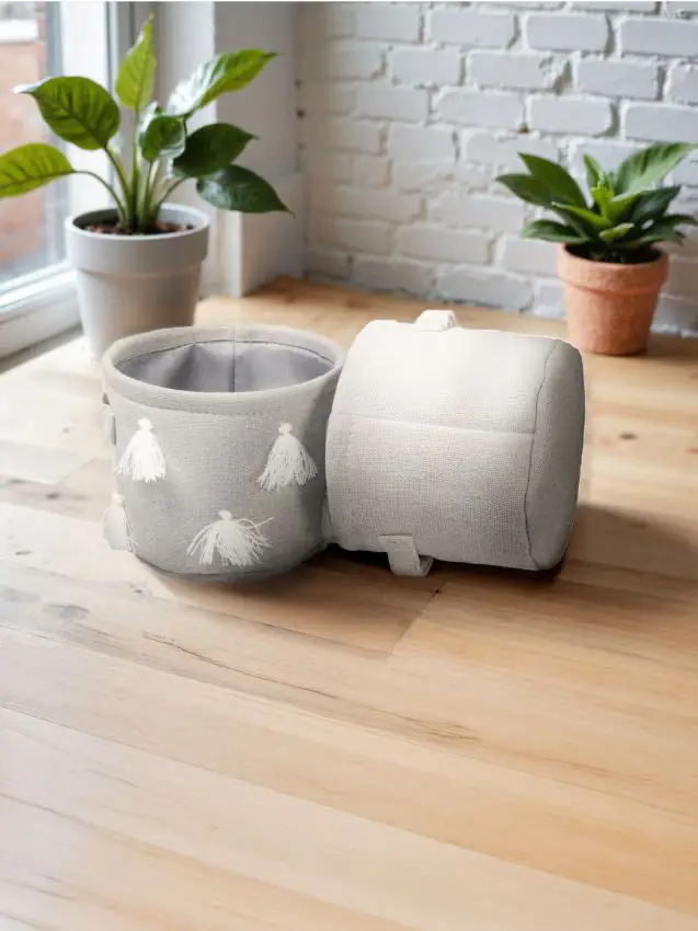 Confezione da 2 cesti portaoggetti - grigio scuro