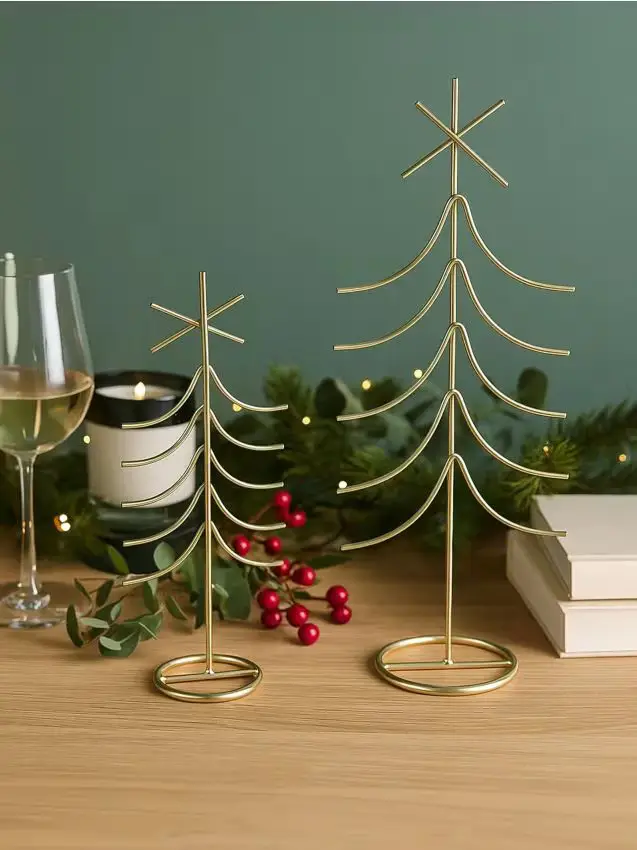 Confezione da 2 decorazioni natalizie - oro