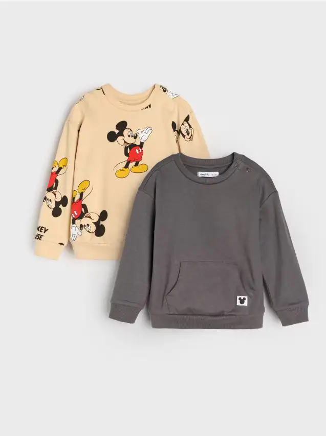 Confezione da 2 felpe Mickey Mouse - beige