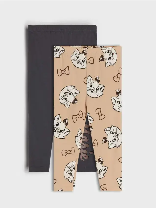 Confezione da 2 leggings in cotone Marie - beige