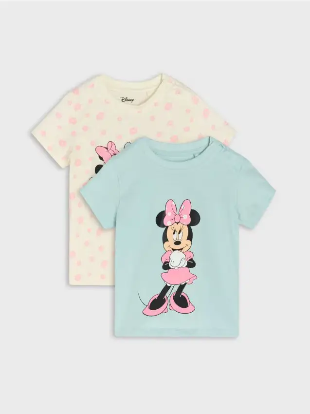 Confezione da 2 magliette a maniche lunghe Minnie Mouse - turchese chiaro