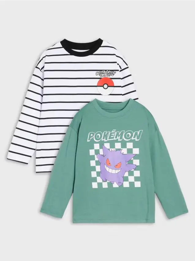 Confezione da 2 magliette a maniche lunghe Pokémon - multicolor