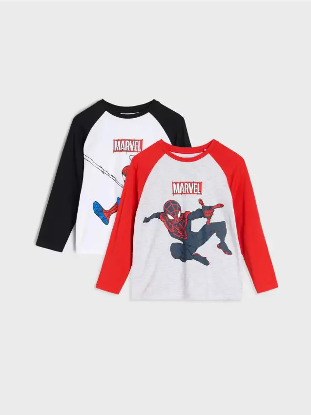 Confezione da 2 magliette a maniche lunghe Spider-Man - multicolor