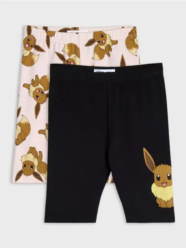 Confezione da 2 paia di ciclisti Pokémon - nero