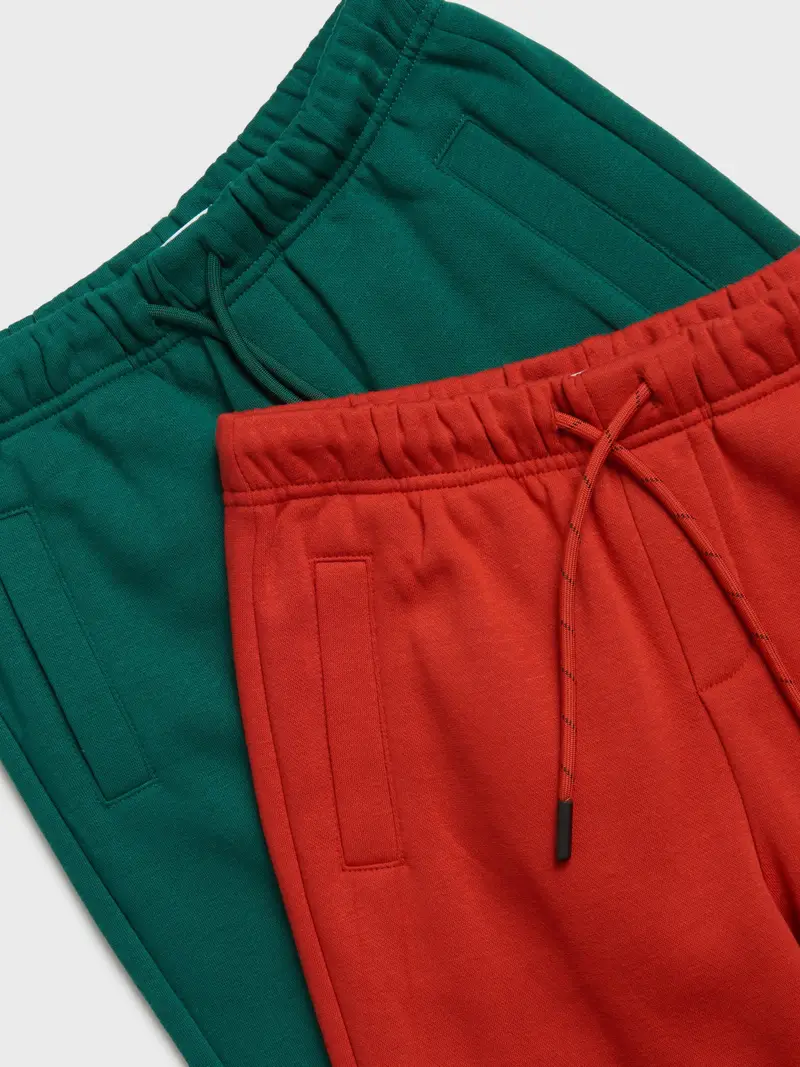 Confezione da 2 paia di jogger - carminio miniatura 3