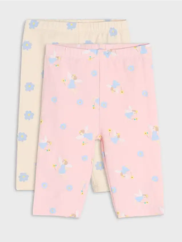 Confezione da 2 paia di leggings - rosa pastello