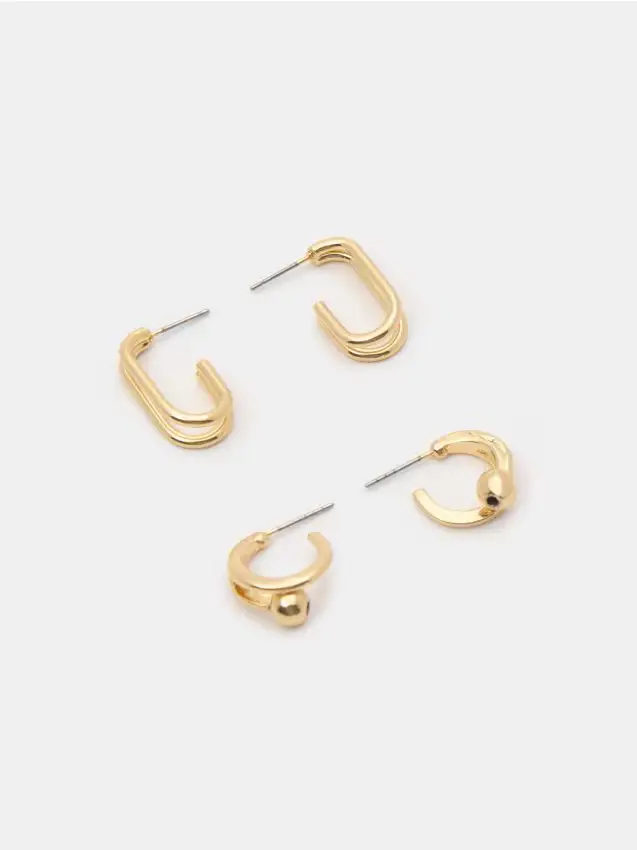 Confezione da 2 paia di orecchini - oro