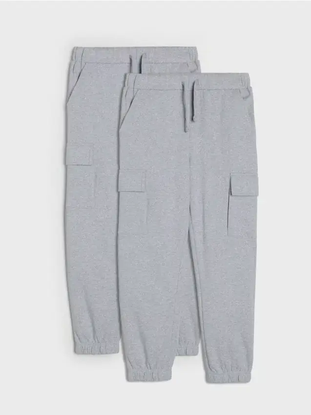 Confezione da 2 paia di pantaloni da tuta jogger - grigio chiaro