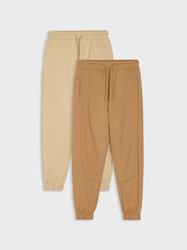 Confezione da 2 paia di pantaloni da tuta jogger - marrone