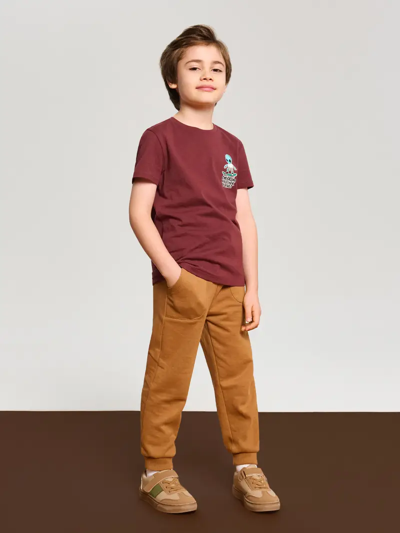 Confezione da 2 paia di pantaloni da tuta jogger - marrone dorato miniatura 3