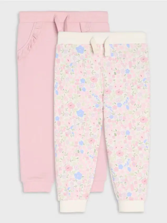 Confezione da 2 paia di pantaloni da tuta jogger - panna
