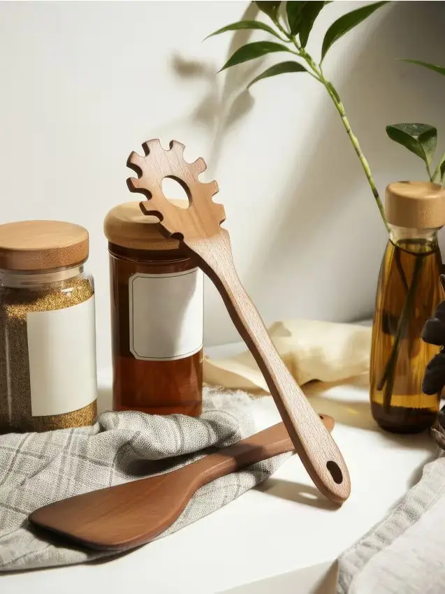 Confezione da 2 posate da insalata - beige