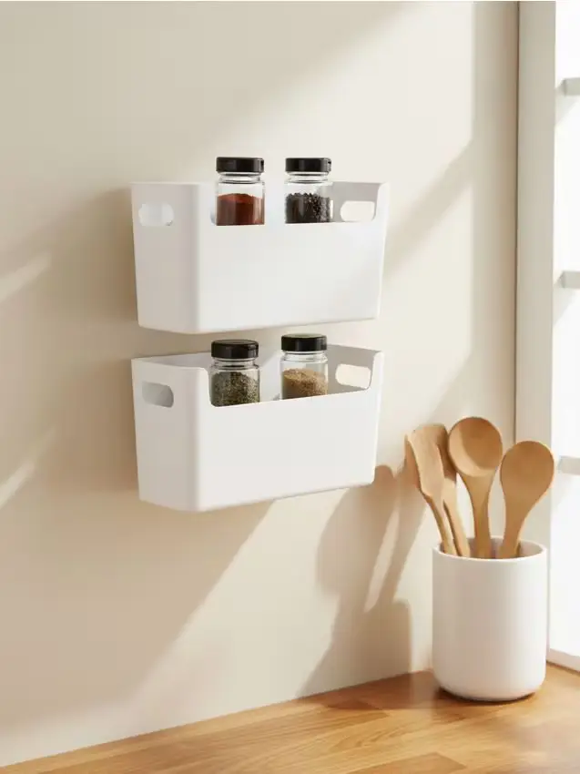 Confezione da 2 scatole portaoggetti - bianco