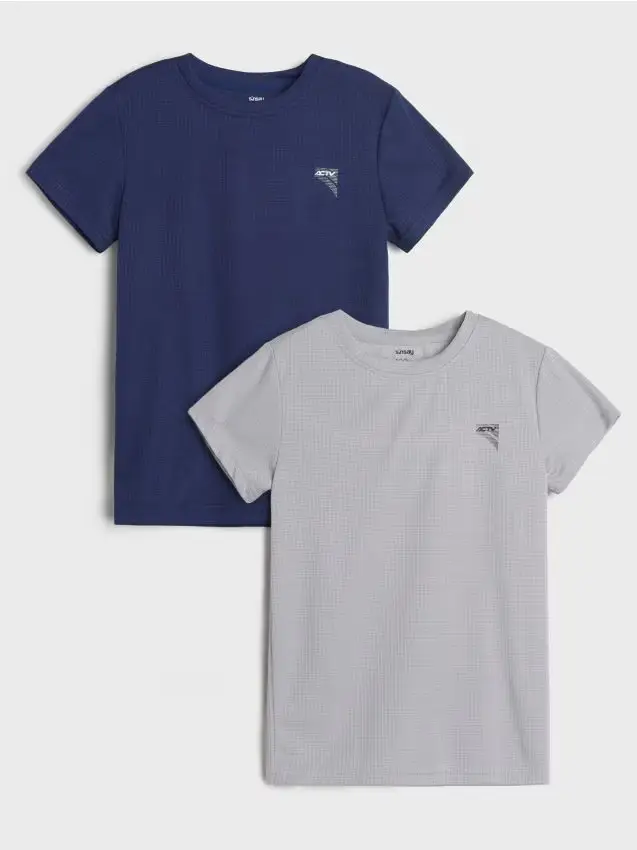 Confezione da 2 t-shirt Active - blu scuro