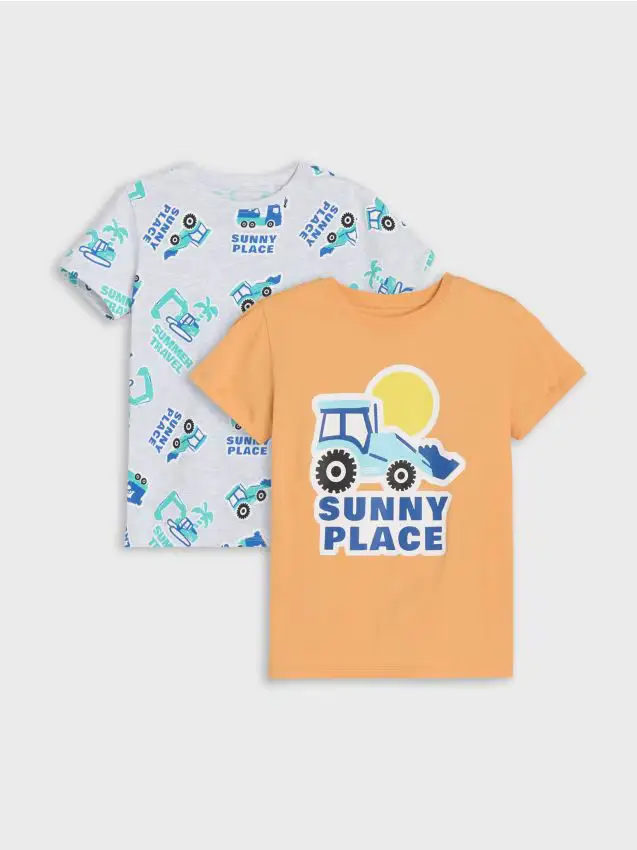 Confezione da 2 t-shirt - arancione chiaro