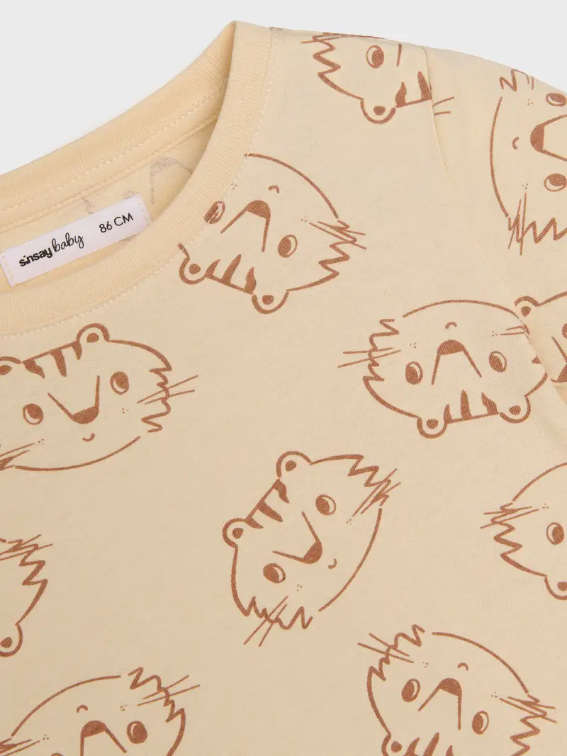 Confezione da 2 t-shirt - beige miniatura 5