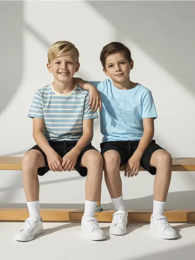 Confezione da 2 t-shirt - blu pallido