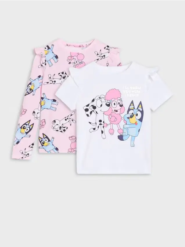 Confezione da 2 t-shirt Bluey - panna