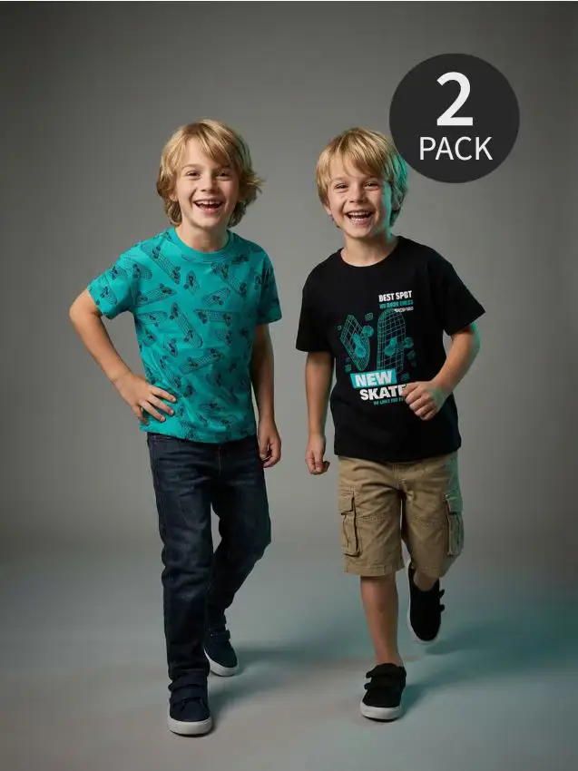 Confezione da 2 t-shirt - nero